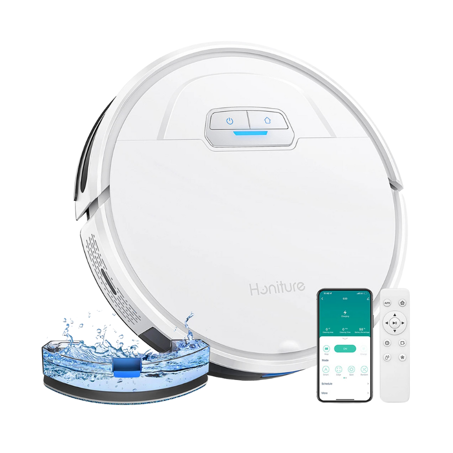 HONITURE Robot Vacuum Cleaner 4000Pa Smart Home Mop Sweeping & Dragging Integrated Self-Charging App&Remote&Voice Control