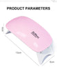 6W Mini Nail Dryer Machine | Portable 6 LED UV, Manicure Lamp, Home Use, Nail Lamp For Drying Polish Varnish, With USB Cable