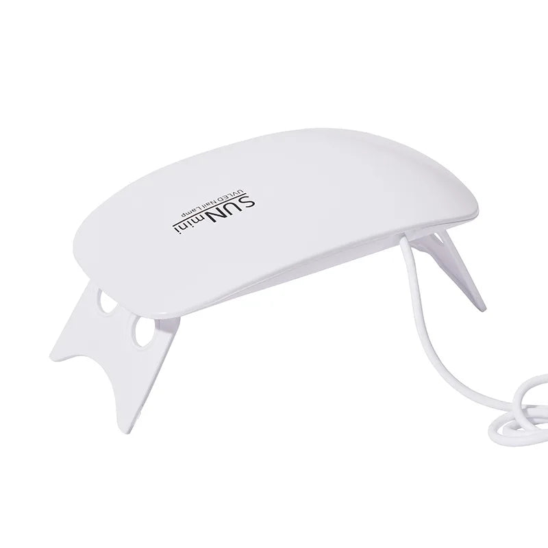 6W Mini Nail Dryer Machine | Portable 6 LED UV, Manicure Lamp, Home Use, Nail Lamp For Drying Polish Varnish, With USB Cable