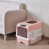 Extra Large Cat Litter Box with Lid and Spoon, Odor Proof Fully Enclosed Drawer Style Top in Cat Toilet Pet Supplies
